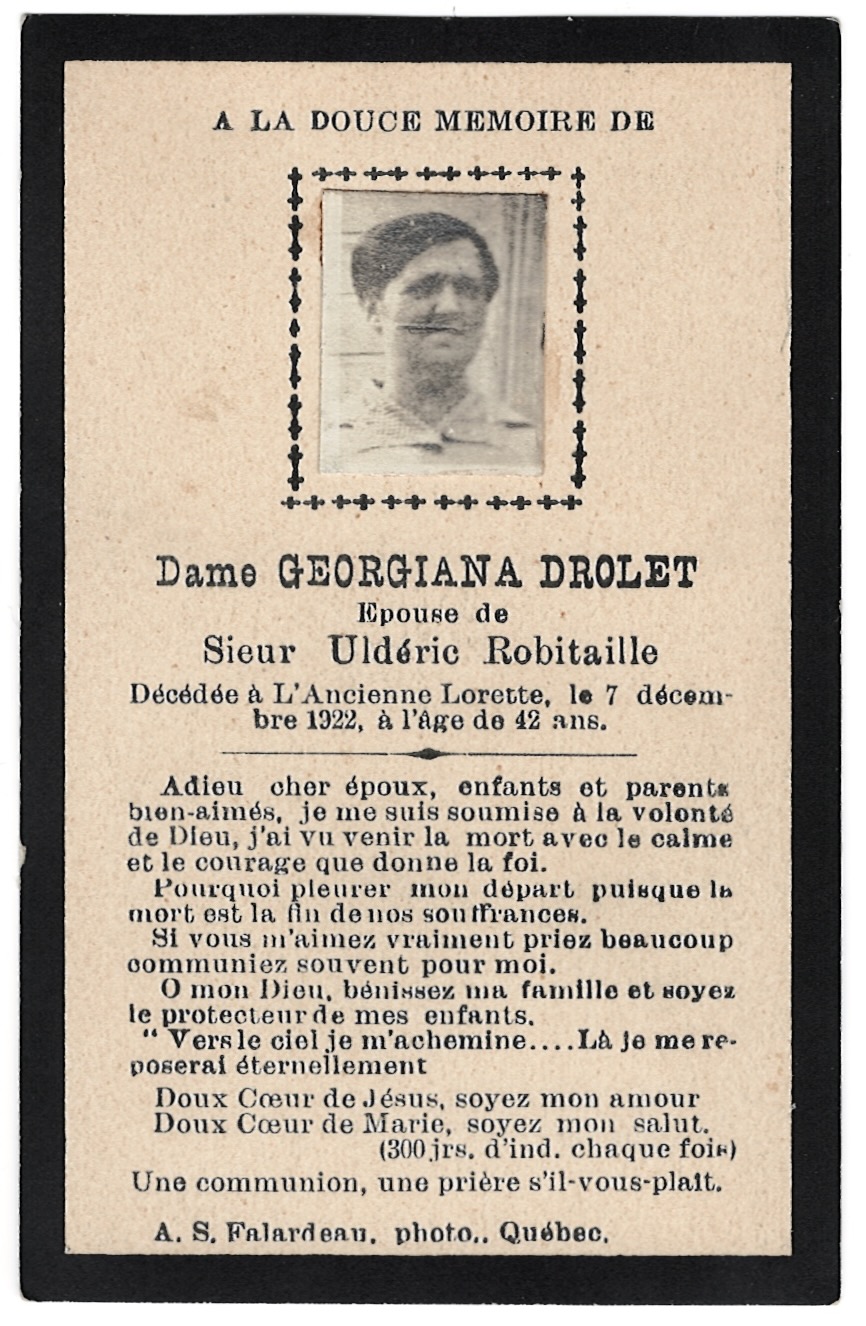 1920C   Reverende Soeur Ste Melanie (Delphine Robitaille)